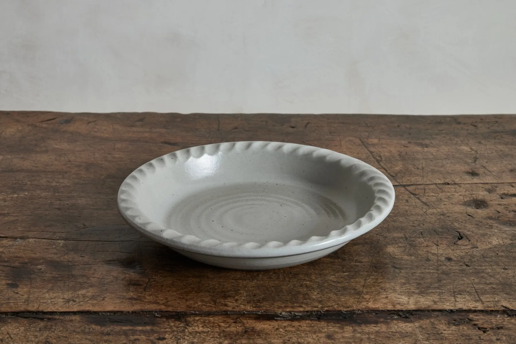 Agrarian Pie Dish in Stone*HIDDEN Outlet