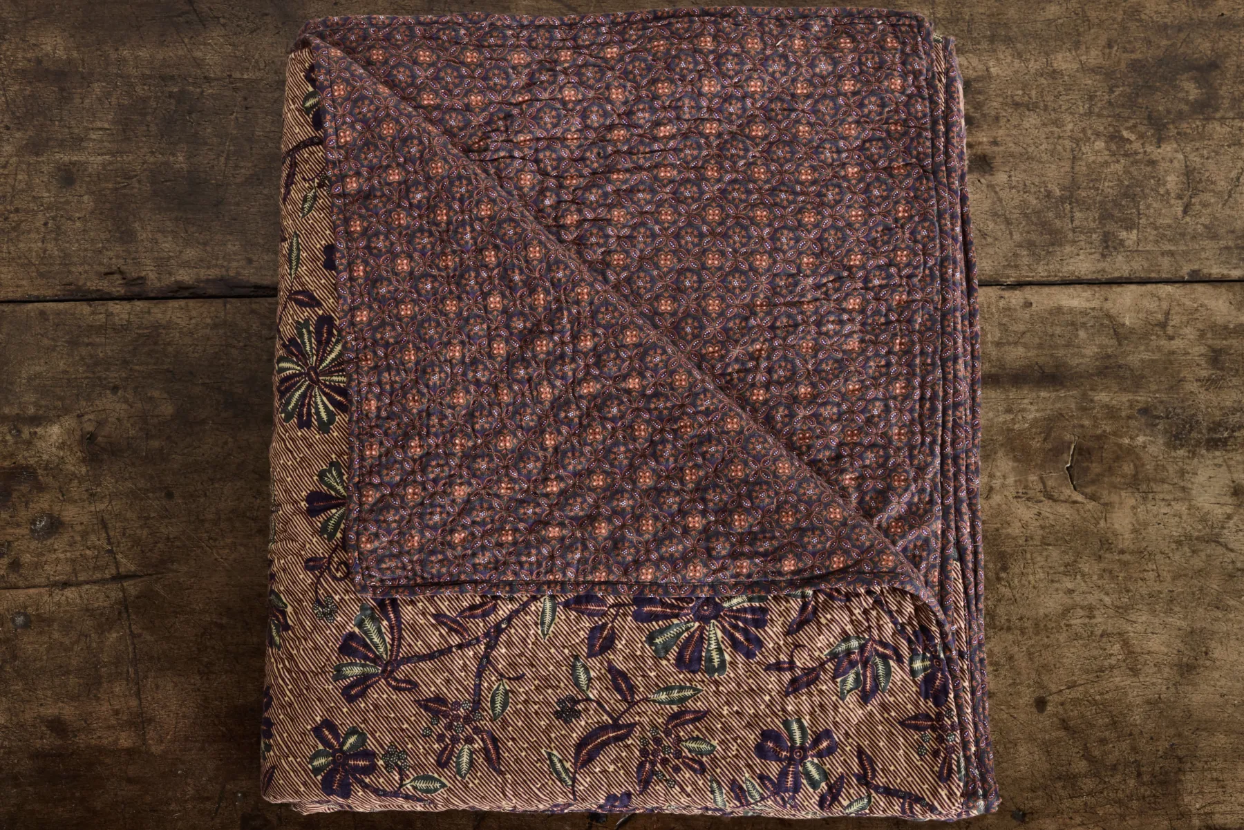 Aubergine Hash Stripe Quilt*NICKEY KEHOE Online