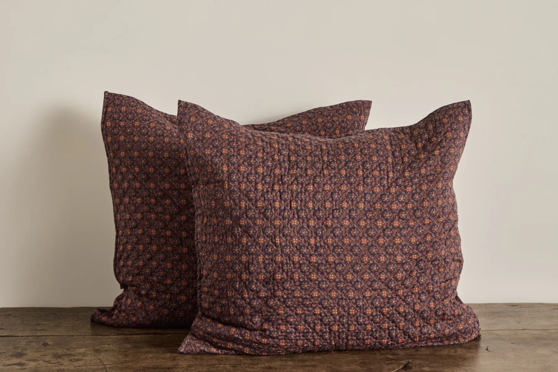 Aubergine Kerchief Shams, Set of 2*NICKEY KEHOE New