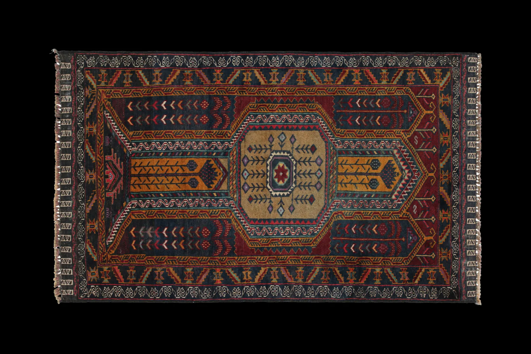 Baluch Throw Rug 2’10 X 4’6*VINTAGE Online