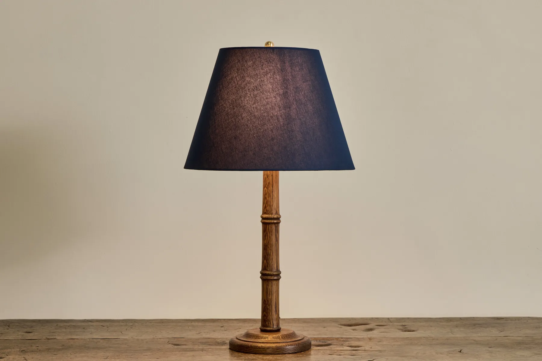 Bamboo Lamp Base, Dark Oak*ALFRED NEWALL New