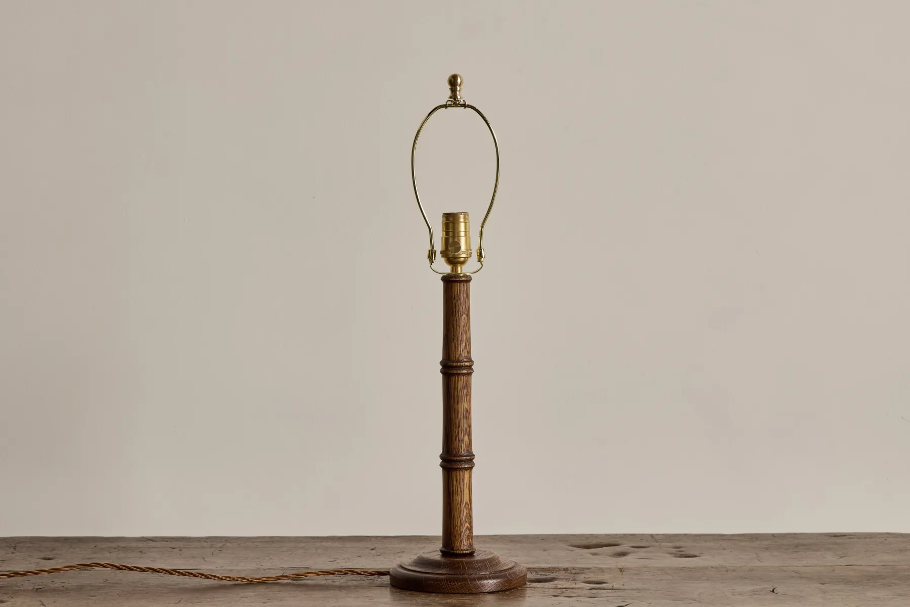 Bamboo Lamp Base, Dark Oak*ALFRED NEWALL New