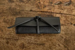 Black Leather Jewelry Roll*F. HAMMANN Clearance
