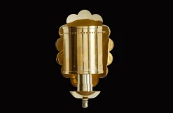 Brass Scallop Sconce Shield*NICKEY KEHOE Clearance