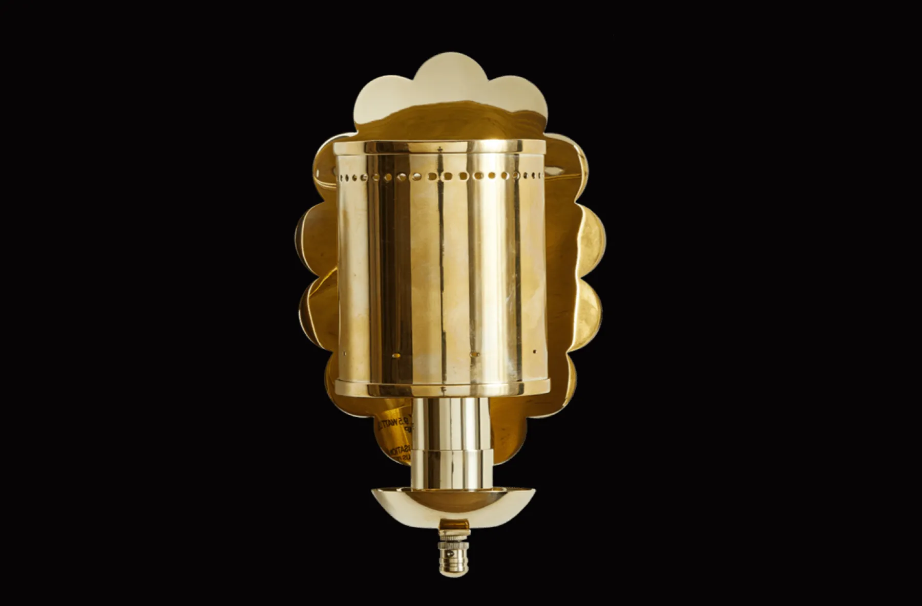Brass Scallop Sconce Shield*NICKEY KEHOE Clearance