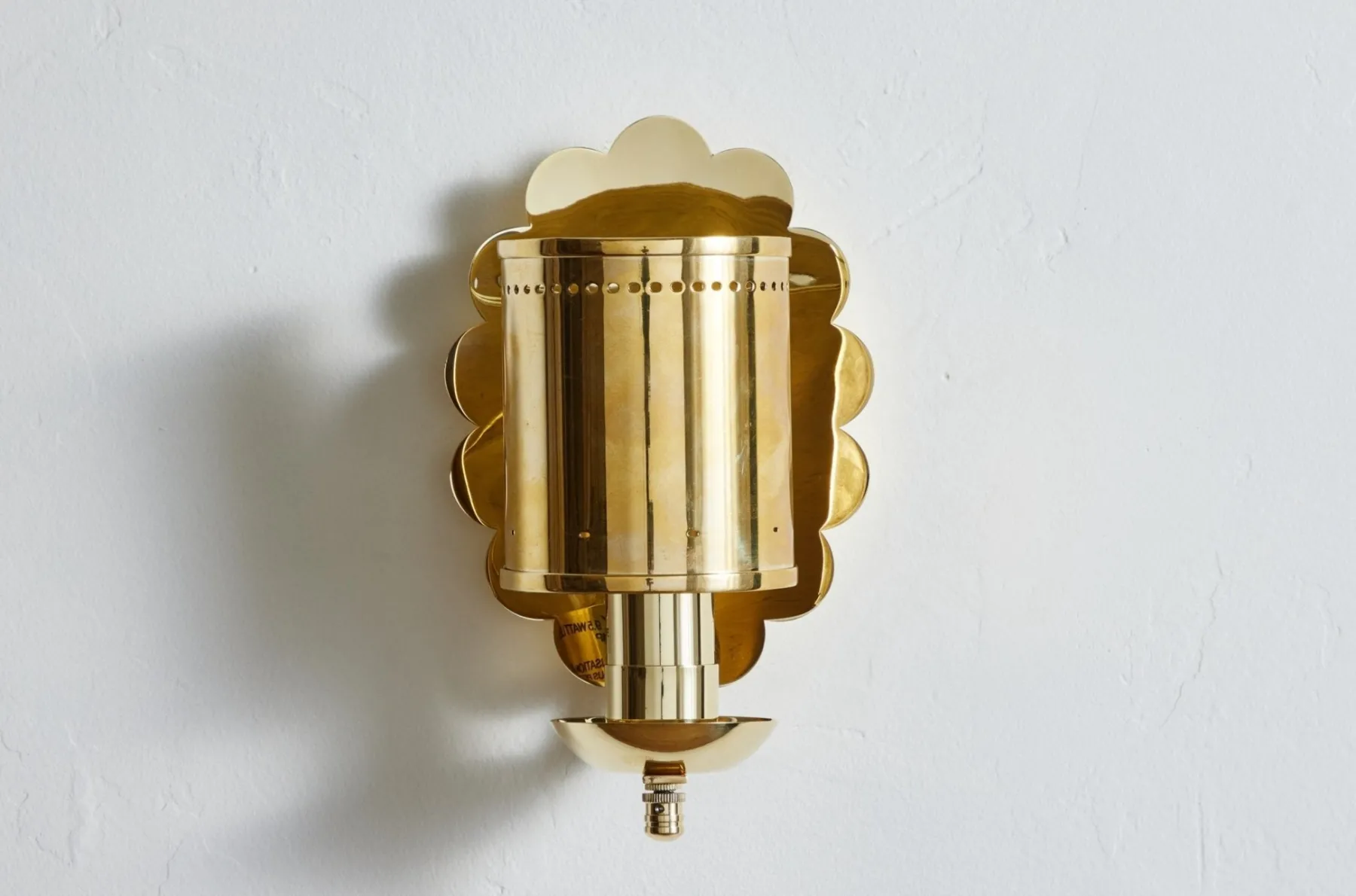 Brass Scallop Sconce Shield*NICKEY KEHOE Clearance