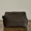 Brown Leather Washbag*F. HAMMANN Hot