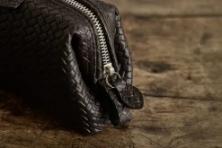Brown Leather Washbag*F. HAMMANN Hot