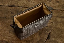Brown Leather Washbag*F. HAMMANN Hot