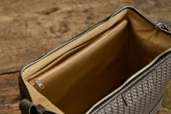 Brown Leather Washbag*F. HAMMANN Hot