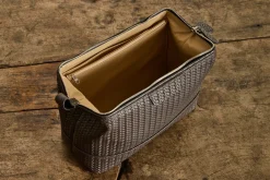 Brown Leather Washbag*F. HAMMANN Hot