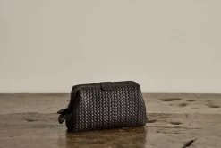 Brown Leather Washbag*F. HAMMANN Hot