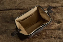 Brown Leather Washbag*F. HAMMANN Hot