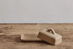 Butter Dish in Flax*NICKEY KEHOE Clearance