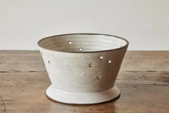 Ceramic Colander in White*NICKEY KEHOE Outlet