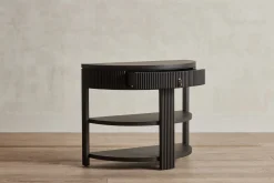 Demilune Side Table, Wood Top*NICKEY KEHOE Online