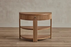 Demilune Side Table, Wood Top*NICKEY KEHOE Online