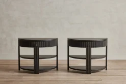 Demilune Side Table, Wood Top*NICKEY KEHOE Online