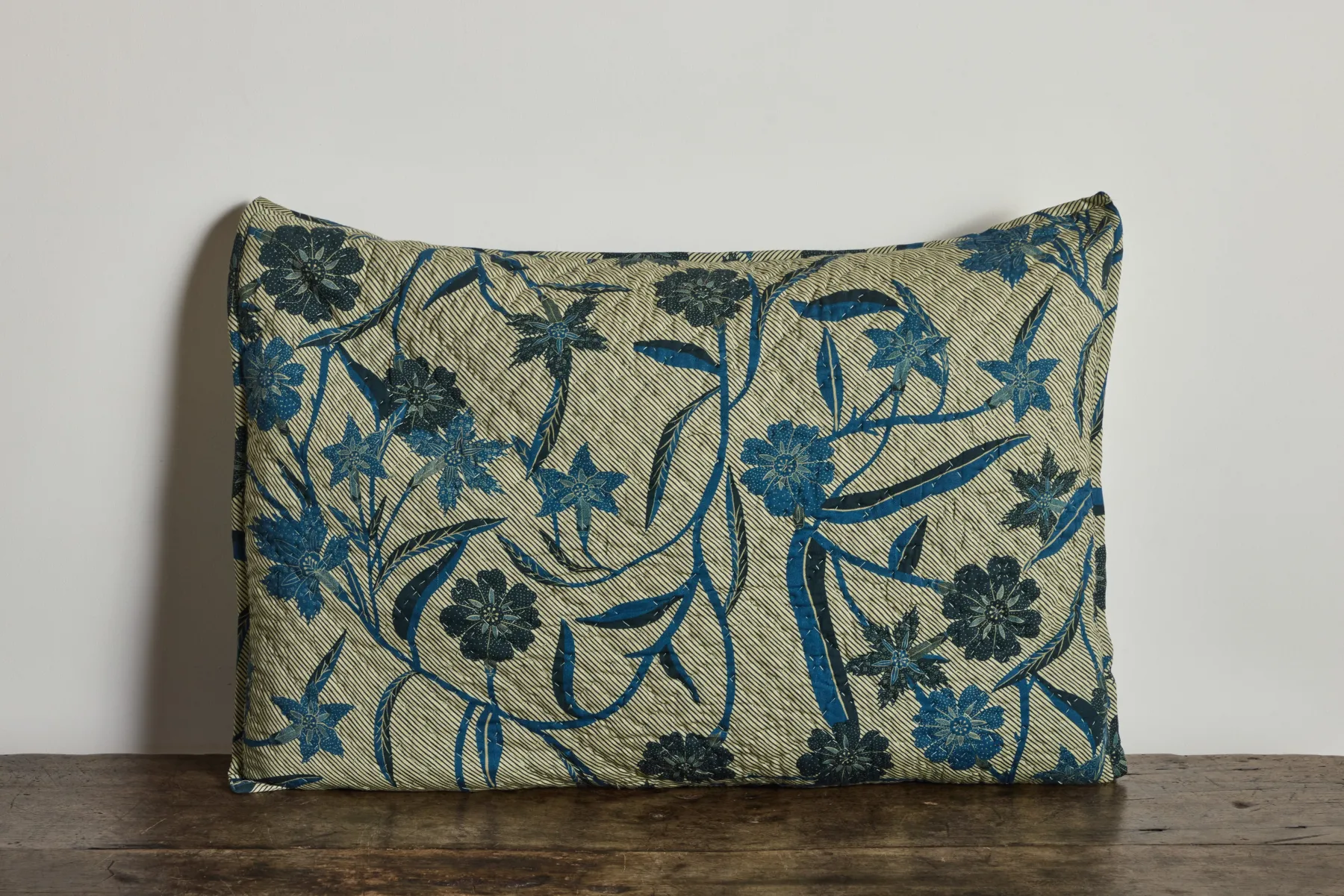 Floral Hash Stripe Shams, Set Of 2*NICKEY KEHOE Best