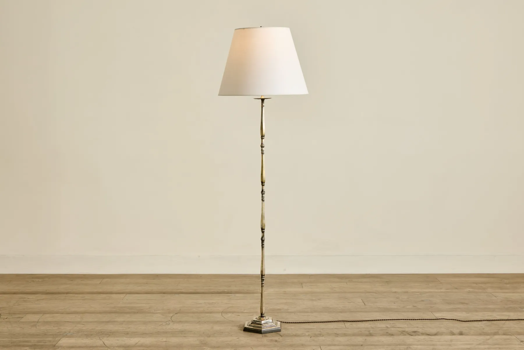 French Silver Floor Lamp*VINTAGE Fashion