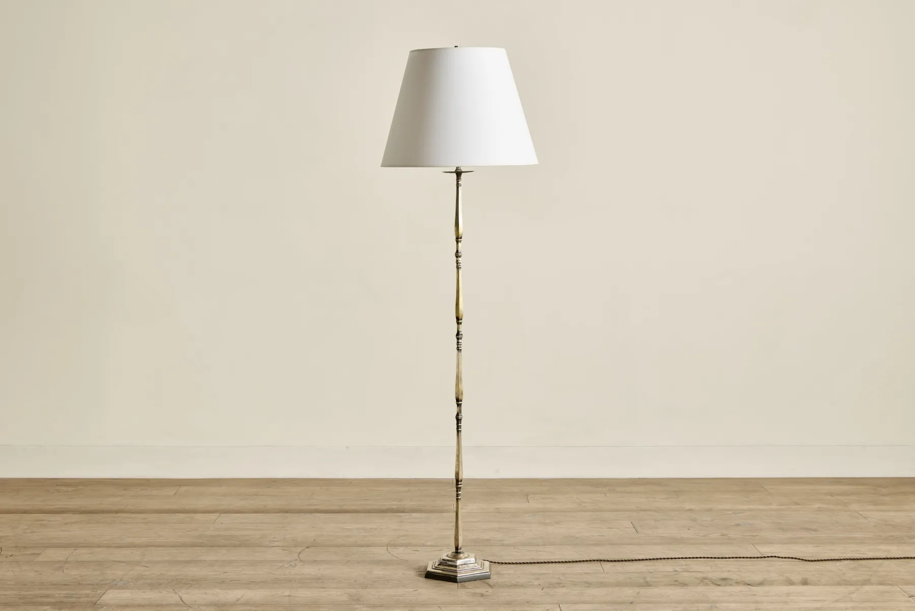 French Silver Floor Lamp*VINTAGE Fashion