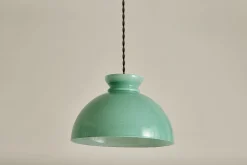 Green Glass Pendant*VINTAGE Outlet