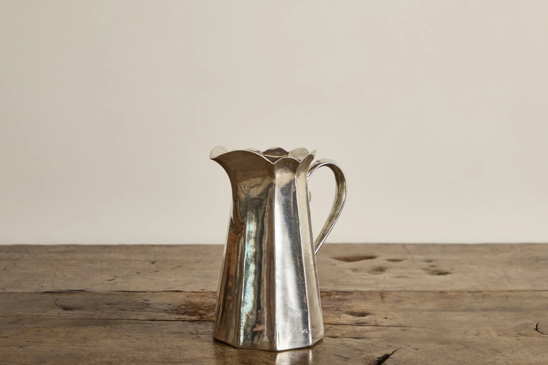 Italian Pewter Scalloped Pitcher*HIDDEN Discount