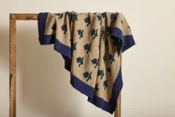 Italian Wool Throw in Daisy Blue*HIDDEN Sale