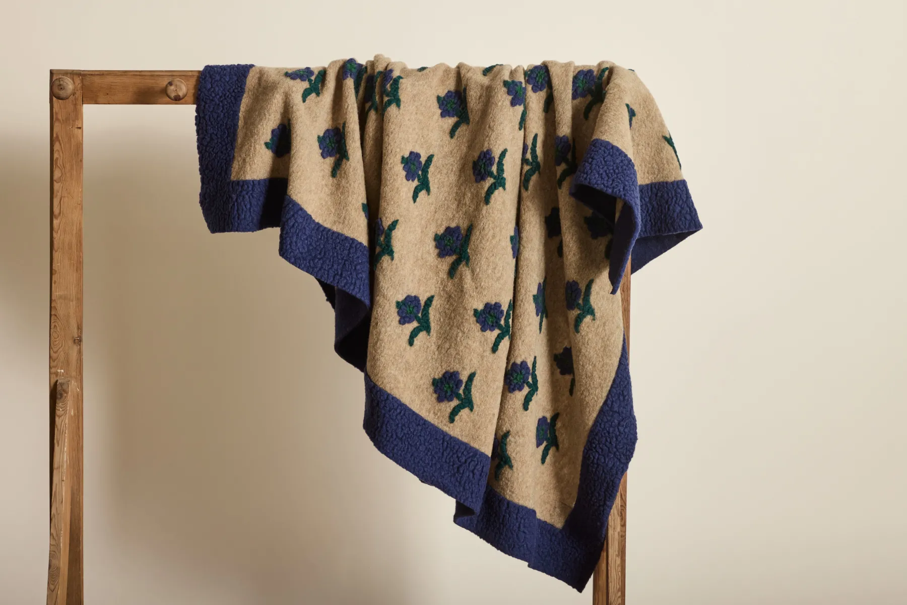 Italian Wool Throw in Daisy Blue*HIDDEN Sale
