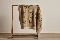 Italian Wool Throw in Peach*HIDDEN New
