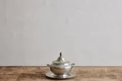 Large Pewter Tureen & Plate*VINTAGE Best