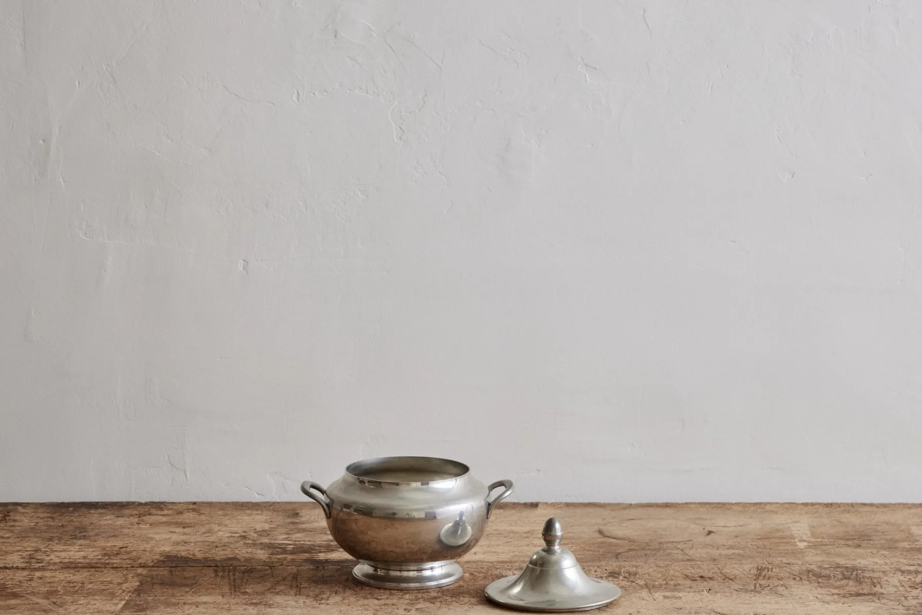 Large Pewter Tureen & Plate*VINTAGE Best