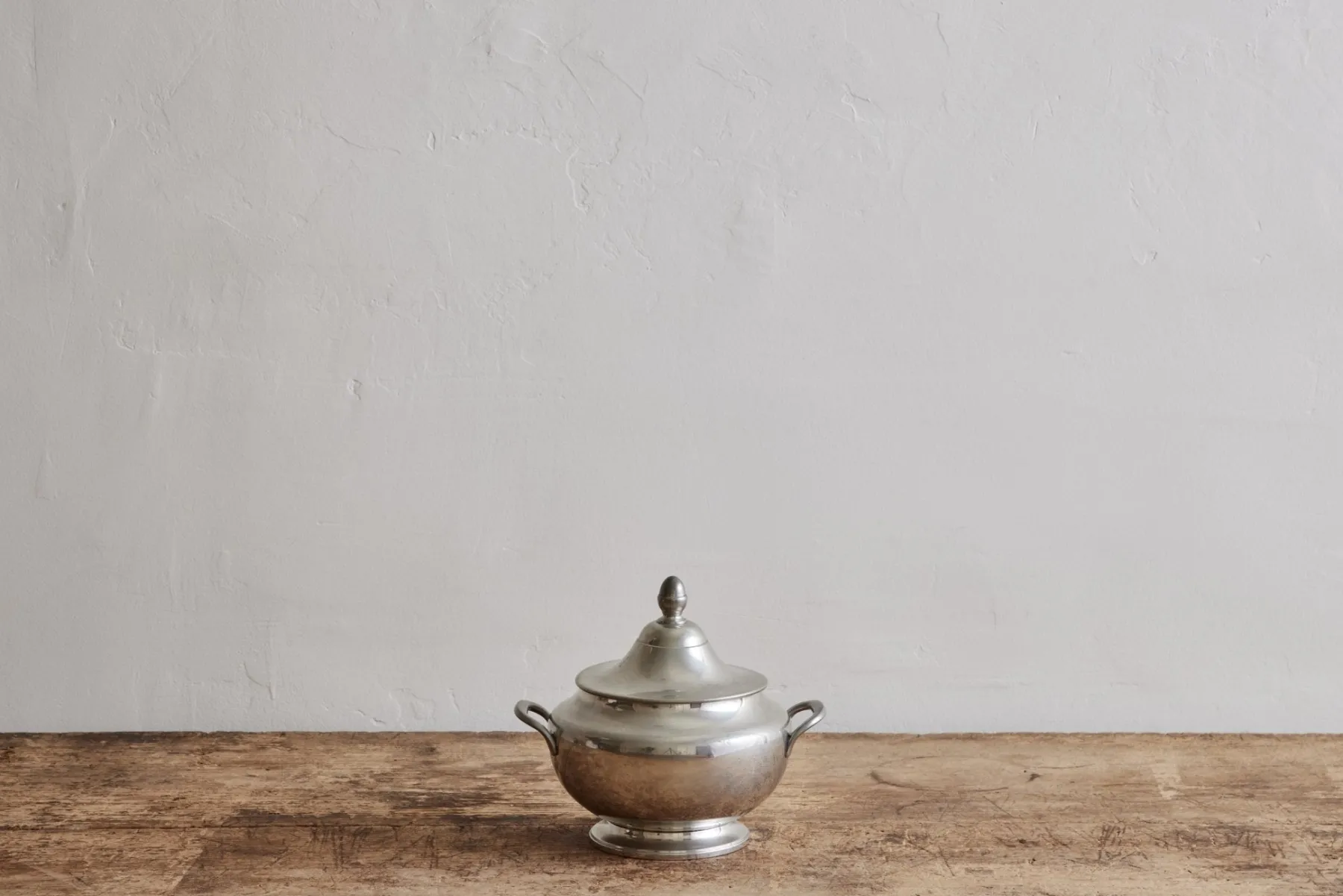 Large Pewter Tureen & Plate*VINTAGE Best