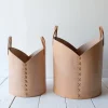 Leather Log Basket in Russet*OTIS INGRAMS New