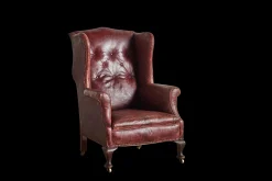 Leather Wingback Chair*VINTAGE Hot