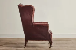 Leather Wingback Chair*VINTAGE Hot