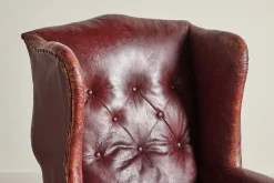 Leather Wingback Chair*VINTAGE Hot