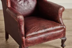 Leather Wingback Chair*VINTAGE Hot