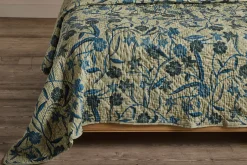 Navy and Creme Hash Stripe Quilt*NICKEY KEHOE Outlet