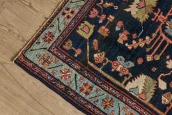 Navy Tribal Malayer Rug 4’6 X 6’7*VINTAGE Clearance