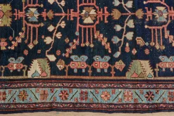 Navy Tribal Malayer Rug 4’6 X 6’7*VINTAGE Clearance