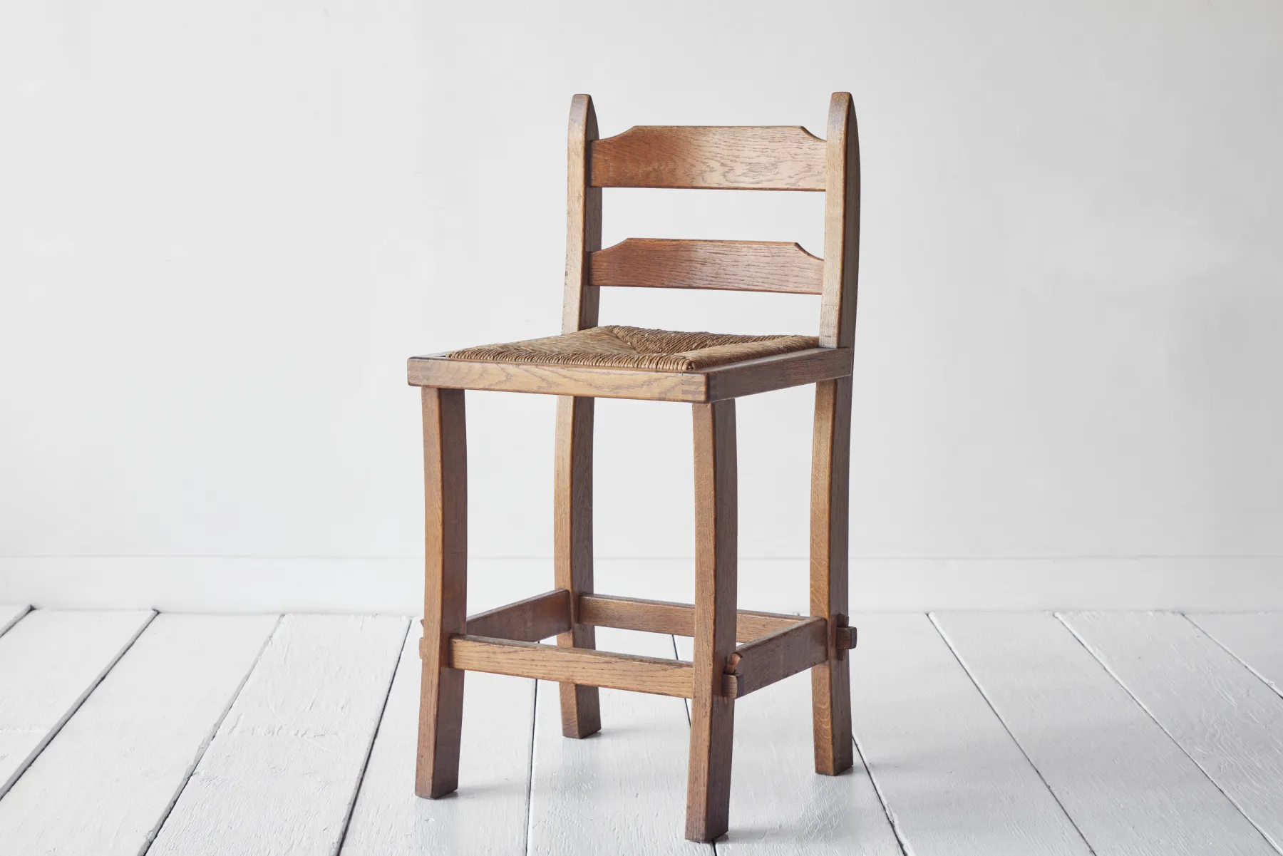 Oak and Rush Barstool*VINTAGE Discount