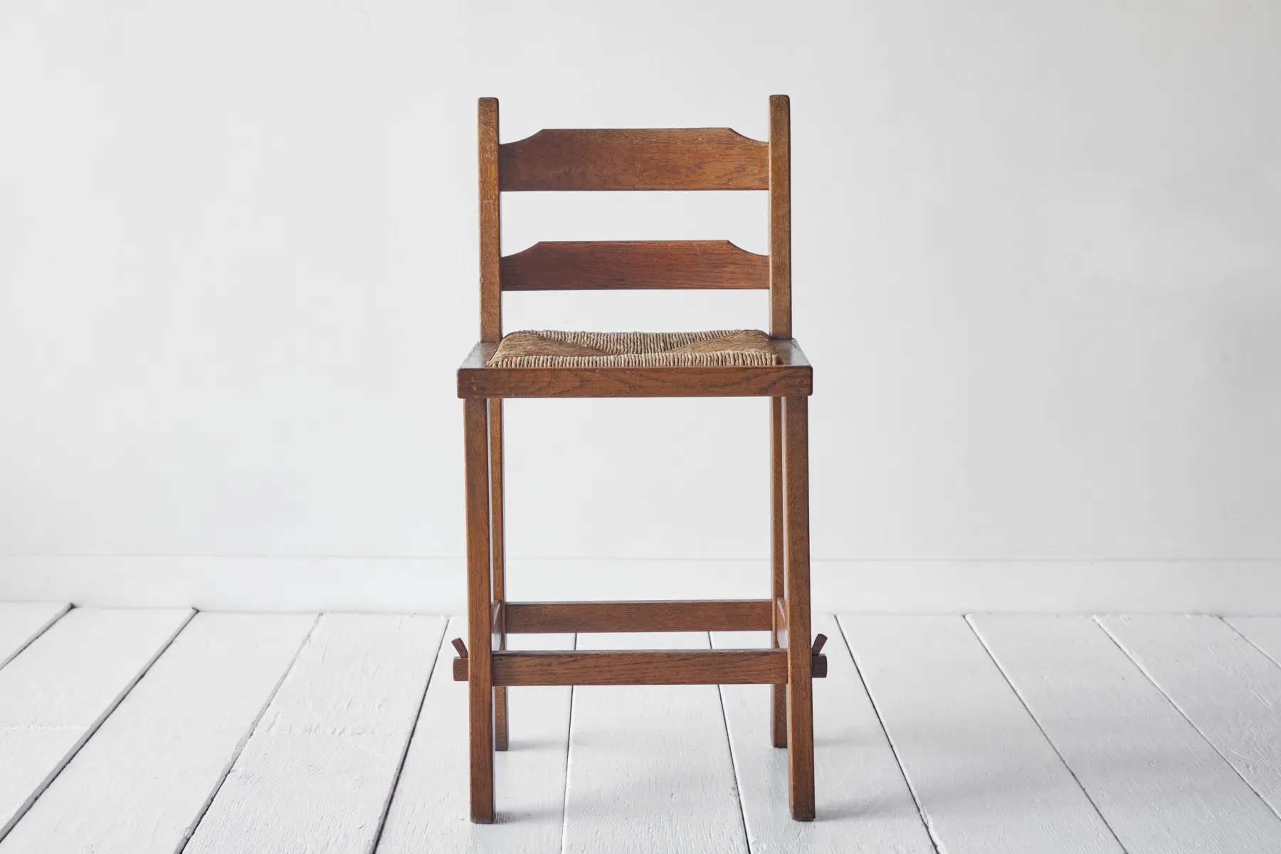 Oak and Rush Barstool*VINTAGE Discount