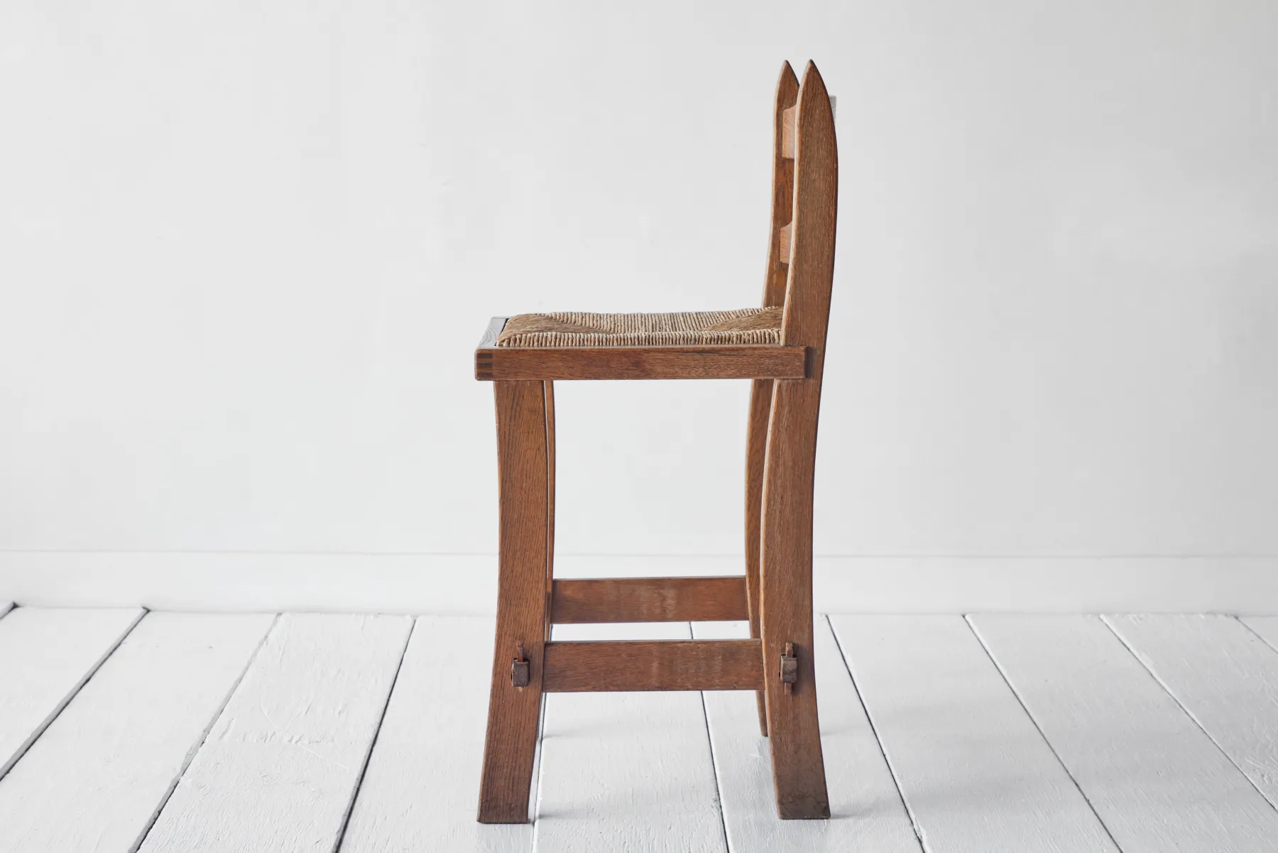 Oak and Rush Barstool*VINTAGE Discount