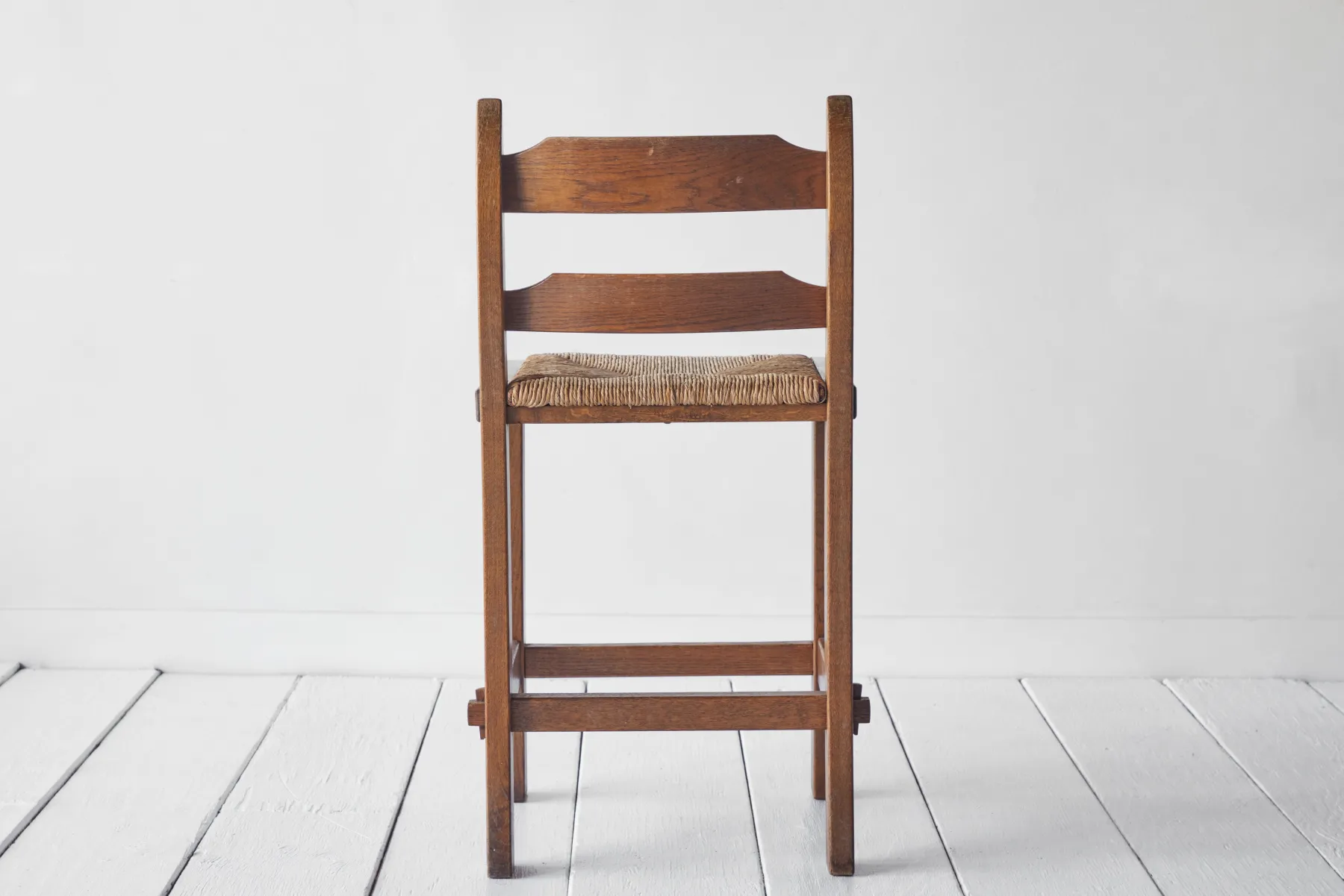 Oak and Rush Barstool*VINTAGE Discount