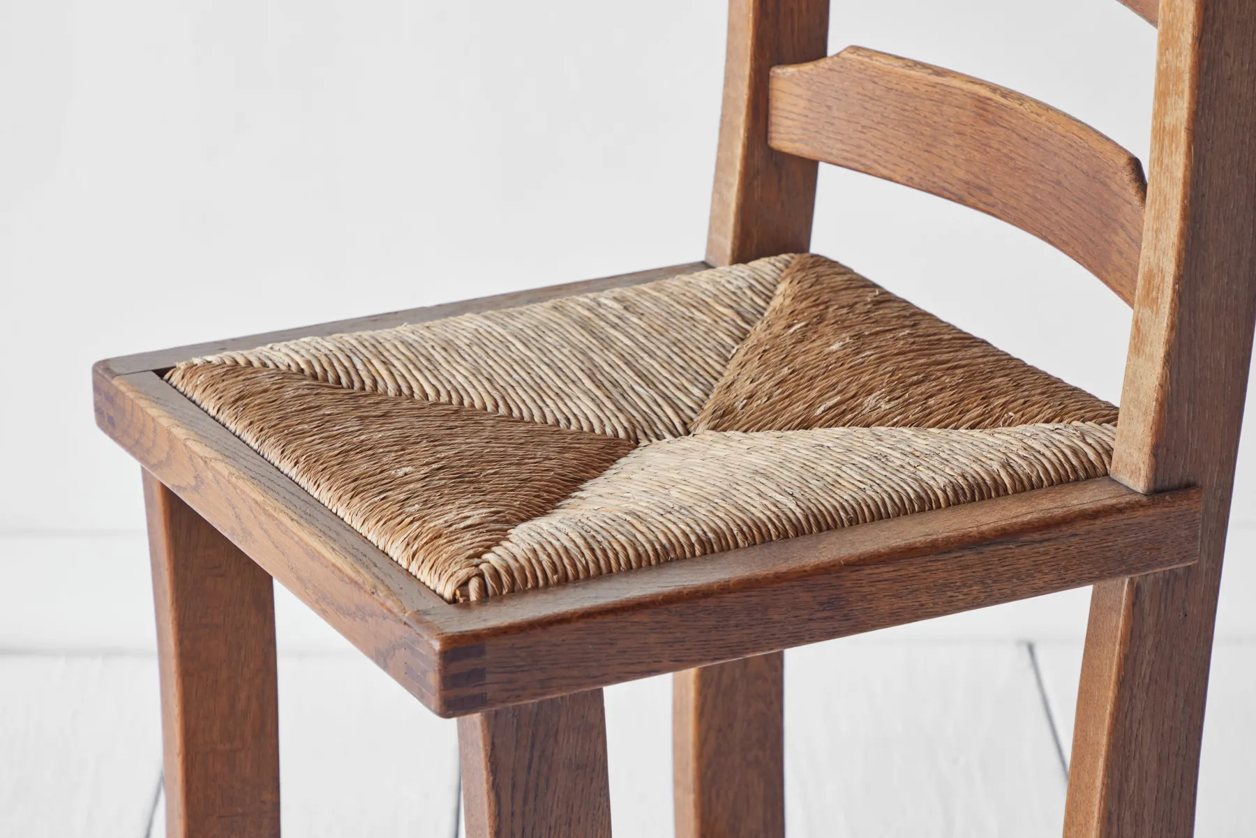 Oak and Rush Barstool*VINTAGE Discount