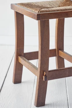 Oak and Rush Barstool*VINTAGE Discount