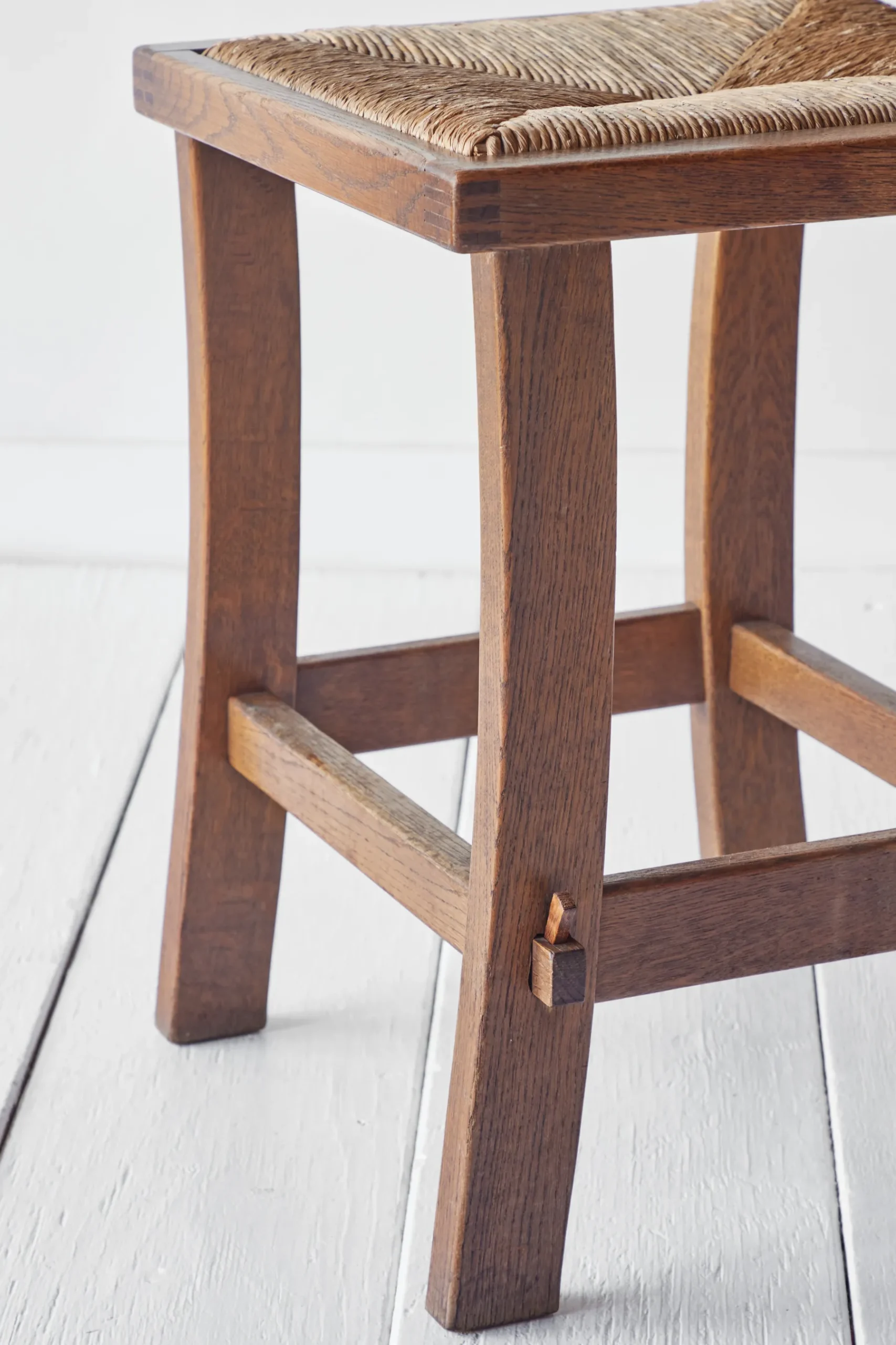 Oak and Rush Barstool*VINTAGE Discount