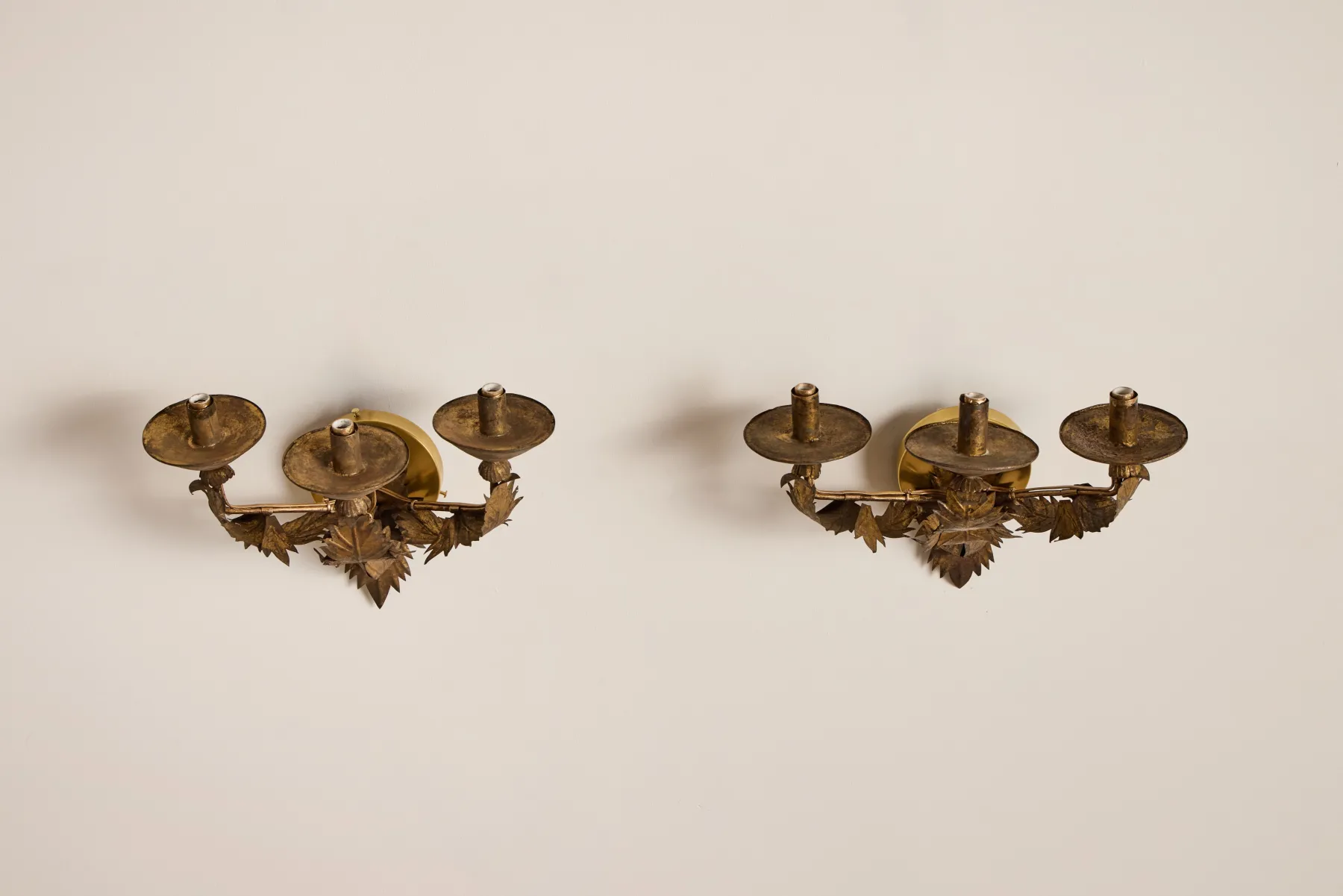 Pair of Spanish Gilt Sconces*VINTAGE Fashion
