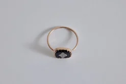 Pierrot Ring, Noir (Size 52)*PASCALE MONVOISIN New